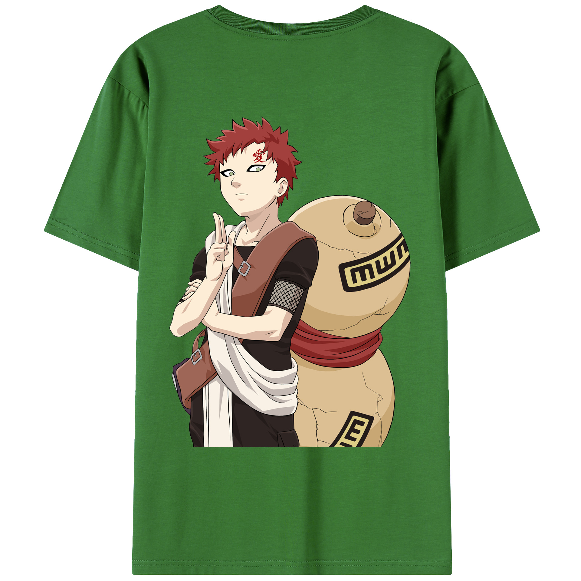 （画像用） NARUTO -ナルト- ガアラ Gaara レディース半袖Tシャツ(バックプリント)